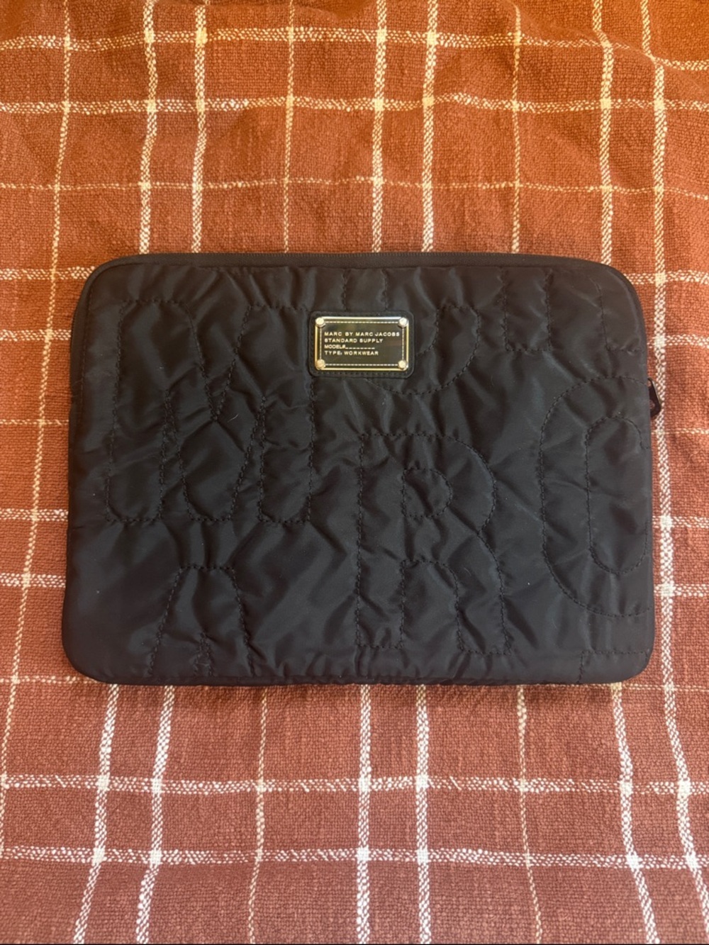 Marc by Marc Jacobs quilted nylon laptop bag